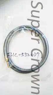 High Pressure Flexible Stainless Mesh Wrap Lube Hose Bijur 5/32" x 37" SSA