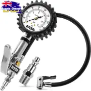 Tyre Pressure Gauge with Inflator 170 PSI Air Compressor Nozzle