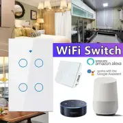 WiFi Switch Smart Home For Alexa Google 1/2/3/4 Gang Touch RF Light Wall Panel