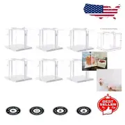 Elegant 14x14x12 Clear Cake Boxes with Ribbon - Perfect for Weddings & Events