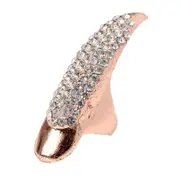 4 Pcs Halloween Party Cosplay Prop Exaggerated Long Nail Cat Demon Claw Punk Prop Index finger gold