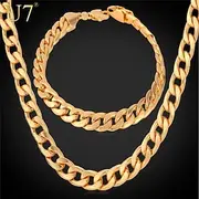 Chain Bracelet Chain Necklace For Men's Women's Party Gift Daily Rose Gold Platinum Plated Gold Plated Cuban Gold Silver Rose Gold dress to impress