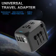 International Universal Travel Adapter 3 USB & Type-C Charger Converter Power