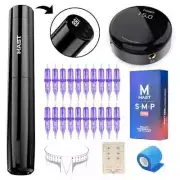 Wireless Rechargeable Battery Tattoo Machine Two Model Power Needles Kit Makeup