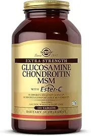 Solgar Extra Strength Glucosamine Chondroitin MSM with Ester-C Tablets 180ct