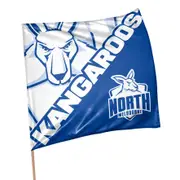 North Melbourne Kangaroos AFL Square Supporter Flag Banner with Pole