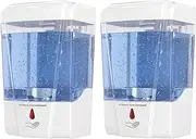 Automatic Wall Mounted Soap Dispenser for Bathroom (2-Pack White), Commercial Hand Soap Dispenser Wall Mount, Touchless Hand Sanitizer Dispenser, (Dispensador de Jabon de Bano Automatico) by EnBath
