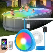 LED Pool Lights with APP Control, RGB Magnetic Dimmable Submersible LED Lights for Above Ground Inground Pools, IP68 Wat