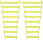 Fashion Silicone Tieless Shoelace by Coolnice Elastic Flat No-Tie Perfect for Adult, Kids, Unisex Sneakers Runners Shoes & Boots - Waterproof & Super Easy To Clean Shoelaces Easy Pull & Lock - Yellow