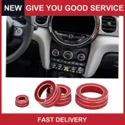 Pack of 4 For Mini Cooper 14-22 AC Air Conditioner Volume Switch Cover Ring Red (for: Mini)