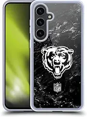 Head Case Designs Officially Licensed NFL Marble Chicago Bears Artwork Soft Gel Case Compatible with Samsung Galaxy S24+ 5G