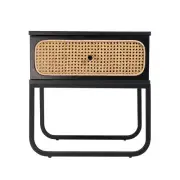 MITRA (RATTAN) BEDSIDE TABLE LAMP OCCASIONAL SIDE UNIT NIGHTSTAND 50X53CM