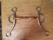 New Western snaffle bit 5 in copper mouth Monte Forman cheeks
