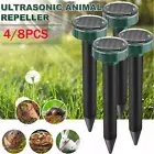 4/8X Ultrasonic Solar Snake Repeller Pest Rodent Repellent Multi Pulse Garden