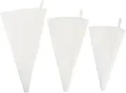 HOMOBABE 3Pcs Cotton Piping Bag DIY Baking Cake Decorating Tools for Cupcakes Cookies and Pastries Non Wrinkle Quick Drying Icing Pouch