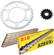 D.I.D F/R Sprocket 3-Piece Replacement Kit DY-07S YAMAHA MT-07 14-15 /XSR700 14-19 Silver