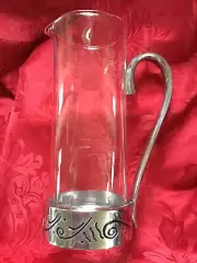 NEW FLAWLESS Stunning LENOX Glass Metal SPYRO Crystal MARTINI COCKTAIL PITCHER