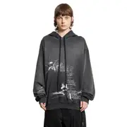 [ANN DEMEULEMEESTER] Olly ''Sketchbook'' High-Comfort Hoodie Black