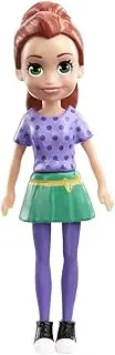 Polly Pocket Collectible Doll ~ Lila Wearing Green Skirt, Purple Polka Dot Shirt and Black Boots ~ 3 1/2" Tall ~ HKV78