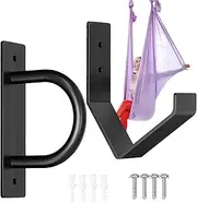 Wall Mounted Battle Rope Holder,Heavy Duty Steel Exercise Rope Storage | Multipurpose Bracket, Solid Hook for Yoga and Gymnastic Rings