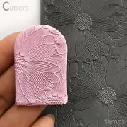 DAISY Texture Mat for Polymer clay | Flexible Texture Stamp |
