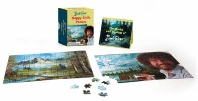 Bob Ross Happy Little Puzzles 2019 Paperback Book & 180 Piece Puzzle
