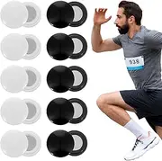 Yuanchu 10 Pairs Magnetic Race Bib Clips, Marathon Race Number Holder Running Bib Buckles Fixing System Magnets Racing Bib Fixing Clips Running Gear for Field Triathlon Run Cycling Replace Pins Secure