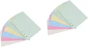 SHINEOFI 2sets Loose-Leaf Paper Grid Pattern Notebook Replacement for Convenient Management 2pcs*2