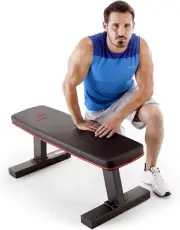 Flat Utility Weight Bench for Home Gym Weight Training and Ab Exercises