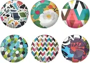 French Bull 72101 Melamine 6 Piece Set, Assorted Appetizer Plates