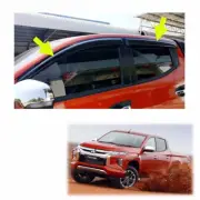 Door Sun Visor Weather Guard Black For Mitsubishi L200 Triton MQ '19 '20