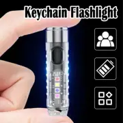 Mini Portable Flashlight Lamp Camping Lighting USB Magnet Keychain Rechargeable