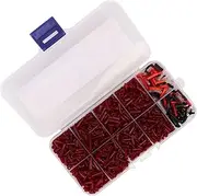 1500PCS Badminton Racket Grommets Replacement Kit, Nylon Eyelets with Single/Double Hole Connector Nails, Stringing Accessories for Racquet Maintenance