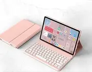 [Jarttarn] Keyboard Case Compatible with Lenovo Tab M11 TB-330FU/TB-331FC 11inch, Round Keys Keyboard Case Bluetooth Detachable Wireless Keyboard Cover for Lenovo Xiaoxin Pad 2024 (Pink)