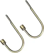 Yardenfun 1 Pair Home Curtain Hooks Wall Mounted Curtain Fixing Hooks for Bedroom Living Decor Easy Installation Decorative Accessories