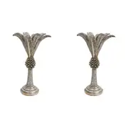 2PK LVD Queen Palm Champagne Candle Holder Medium Decorative Ornament Home Decor