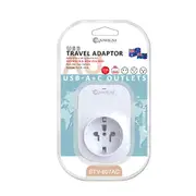 Sansai Worldwide Travel Adaptor USB-C+A USA/Canada/Europe to AU/NZ Plug