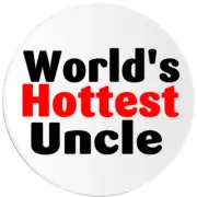 World's Hottest Uncle - 3 Inch Circle Sticker 3" x 3" - Family Love