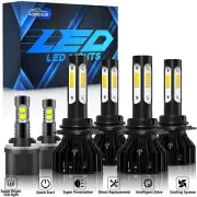 For Silverado 1500 2500HD Base Standard Cab Pickup 99-02 LED Headlight+Fog Light
