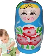 Russian Nesting Dolls Matryoshka | Wood Stacking Nested Set,Traditional Babushka Nesting Doll Home Decor, Wooden Stacking Toys for Halloween Wishing