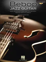 Bebop Jazz Guitar Tab Sheet Music Lessons Learn 12 Songs Play-Along Book CD