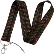 Music Musical Notes Symbols Sheet Notation Pitch Class 17.7" Neck Lanyard
