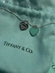 Tiffany & Co. Return to Tiffany Heart Tag 16 in Toggle Closure Necklace with...