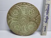 Vintage Frankoma Pottery Trivet 5 Civilized Native American Tribes Of Oklahoma