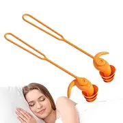 Silicone Ear Plugs for Swimming,Noise Reduction Waterproof Swimming Earplugs - Water Ear Plugs Reusable with Lanyard, Sleep Earplugs Swim Accessories for Surfing, Diving, Showering