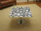 White Agate table, Coffee End Table, Dining Table, Stone Furniture, Centre table