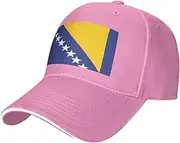 [SSIULUS] Flag of Bosnia and Herzegovina Casquette Cap Hats,Trucker,Baseball Cap with Snapback,Perfect for Summer,Golf