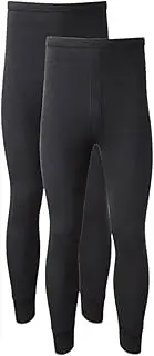 [Crazy Fashion] 2 Pack- Men's Thermal Trousers Long Stretchy Suitable for Daily Use Casual Wear Johns Warm Underwear Baselayer Winter Bottoms UK S M L XL XXL Thermals
