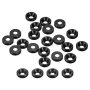 20 Pcs M2 Countersunk Washer Aluminum Alloy Countersunk Finish Washer, Black