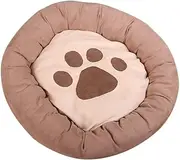 Dog Bed | Round Oval Cuddler Pet Bed for Dogs & Cats/Brown